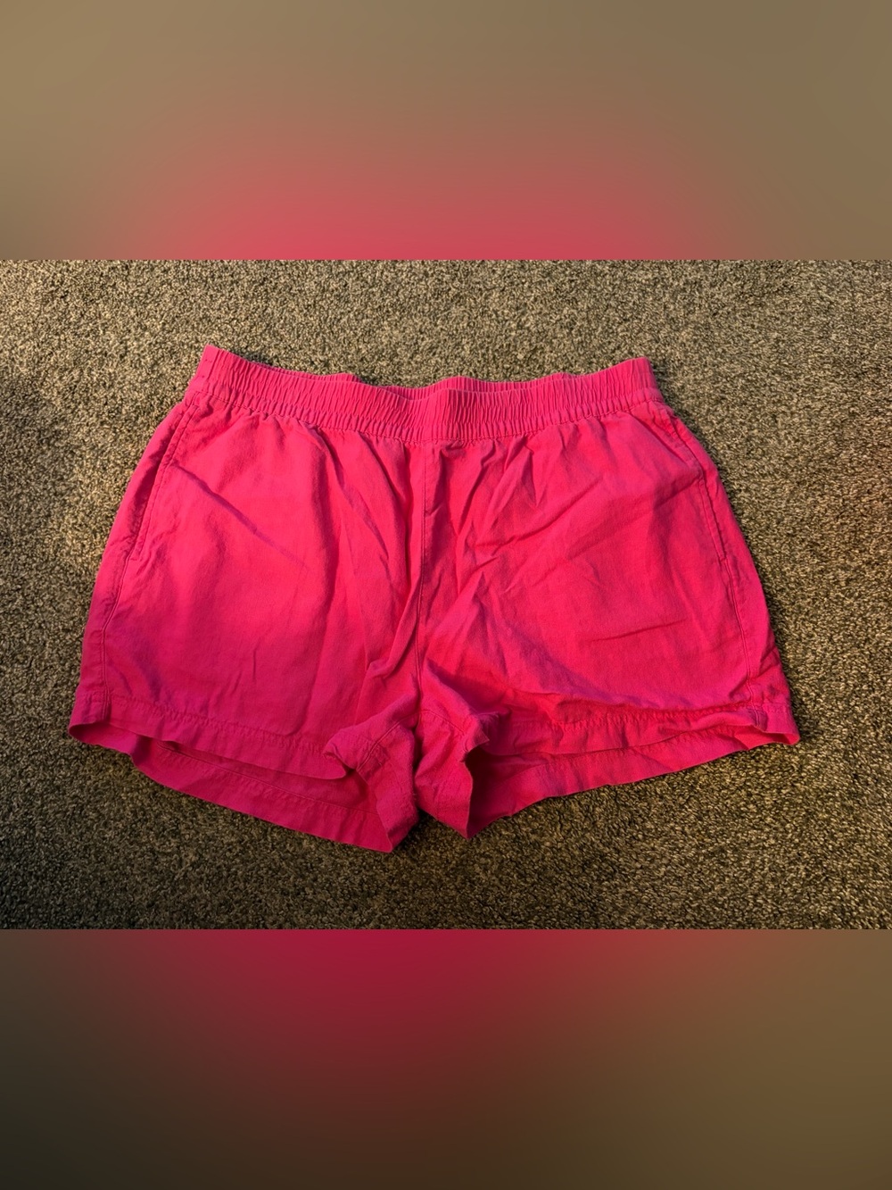 Old Navy Linen Blend Hot Pink Shorts